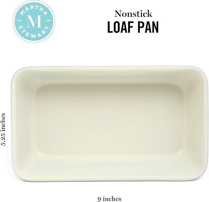 Martha Stewart Gallen 9-Inch Nonstick Carbon Steel Loaf Pan – Teal, Durable - Image 2