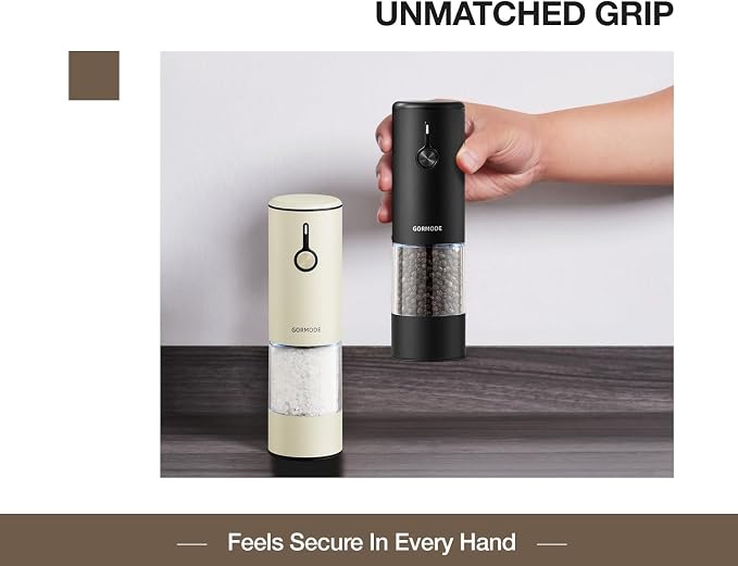 Stainless Steel Rechargeable Electric Salt and Pepper Grinder Set, USB Charging - Image 5