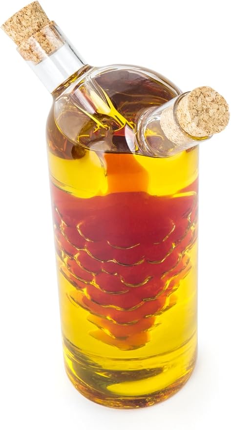 Fox Run 7050 Run Grape Motif Oil and Vinegar Cruet Dispenser Bottle - Image 7