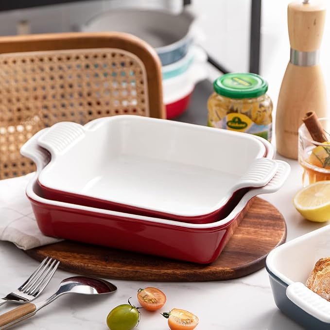 Sweejar Ceramic Baking Dish, 9 x 9 Cake Baking Pan - Image 5