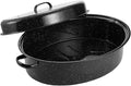 Granite Roaster Pan, 19” Enameled Roasting Pan by Kendane