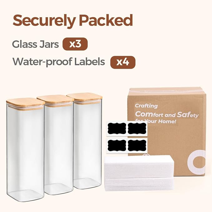ComSaf Glass Spaghetti Pasta Storage Containers - Image 8
