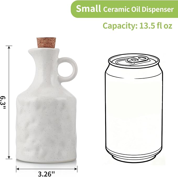 MDLUU Ceramic Olive Oil Vinegar Dispenser Bottle - Image 4