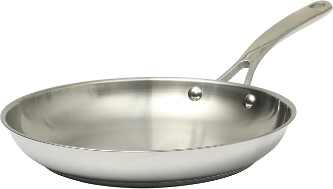 Martha Stewart Castelle 10" Stainless Steel Frying Pan Non Toxic Fry Pan Skillet by MarthaStewart