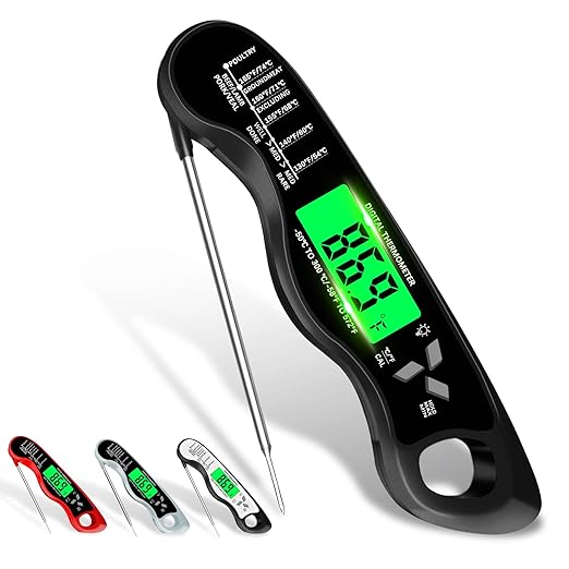 Meat Thermometer Digital，IP67 Waterproof Cooking Thermometer by Unknown