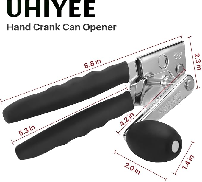 Commercial Can Opener, UHIYEE Hand Crank Can Opener Manual Heavy Duty - Image 7