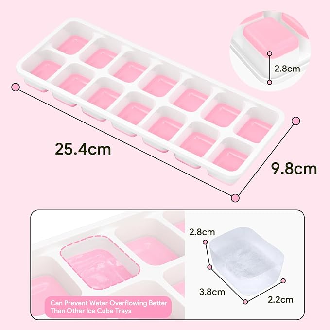 Ice Cube Trays 4 Pack, Airabc Silicone Ice Cube Trays - Image 5