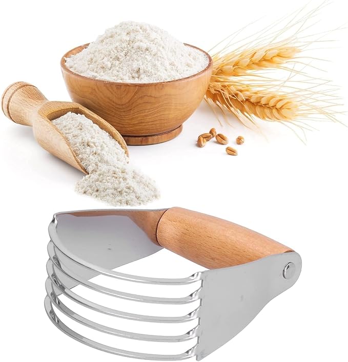 Dough Blender, Stainless Steel Pastry Cutter Heavy Duty Dough Cutter - Image 2