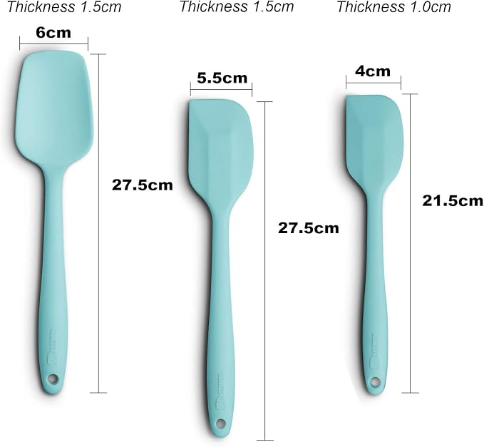 Silicone Spatula 3‑Piece Set Heat Resistant 600°F Non‑Stick Rubber Spatulas - Image 2