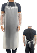 ELEBOX Waterproof Oil Proof Bib Apron Utility Apron Chemical Resistant Apron by ELEBOX