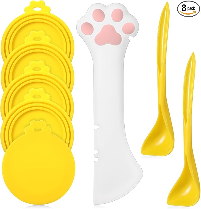 Uiifan Cat Food Lid Cat Food Can Covers Lids 8 Pcs Pet Can Supplies Set 5 by Uiifan