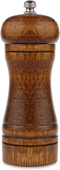 Pepper Grinder - 5 inch Pepper Mill Pepper Grinder Refillable Oak Salt and by Powstro