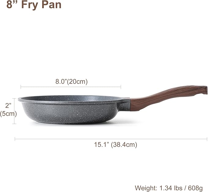 SENSARTE Nonstick Frying Pan Skillet, Swiss Granite Coating Omelette Pan - Image 7