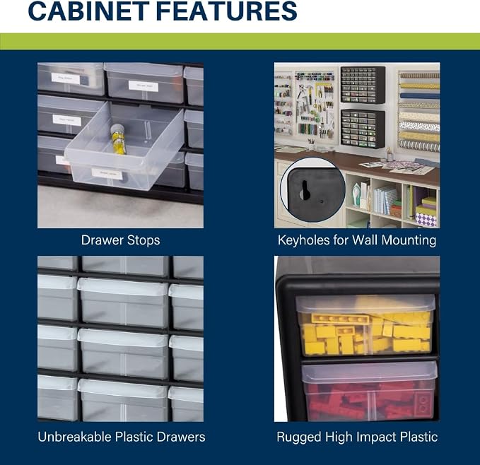 Akro-Mils 24-Drawer Plastic Drawer Storage Cabinet - Image 4