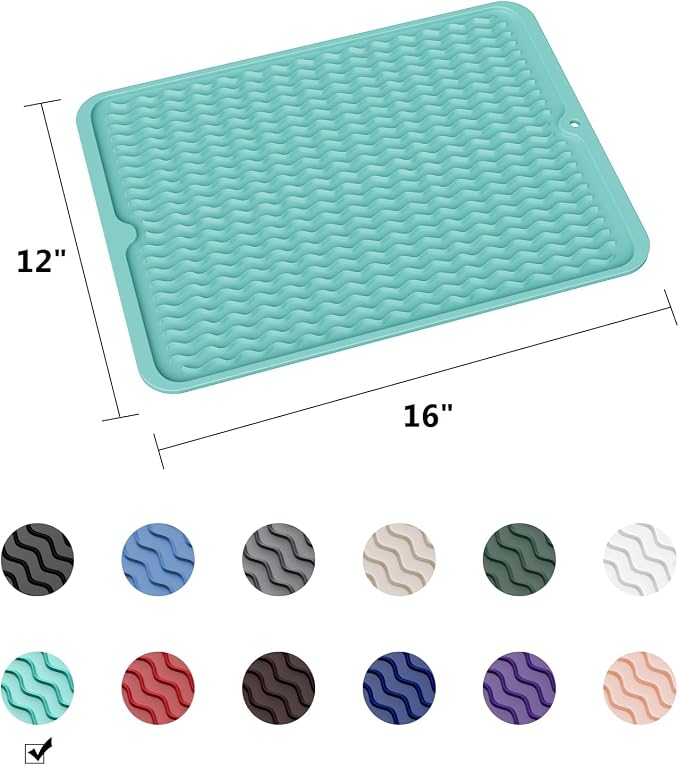 ZLR Silicone Dish Drying Mat & Heat Resistant Trivet - Image 6