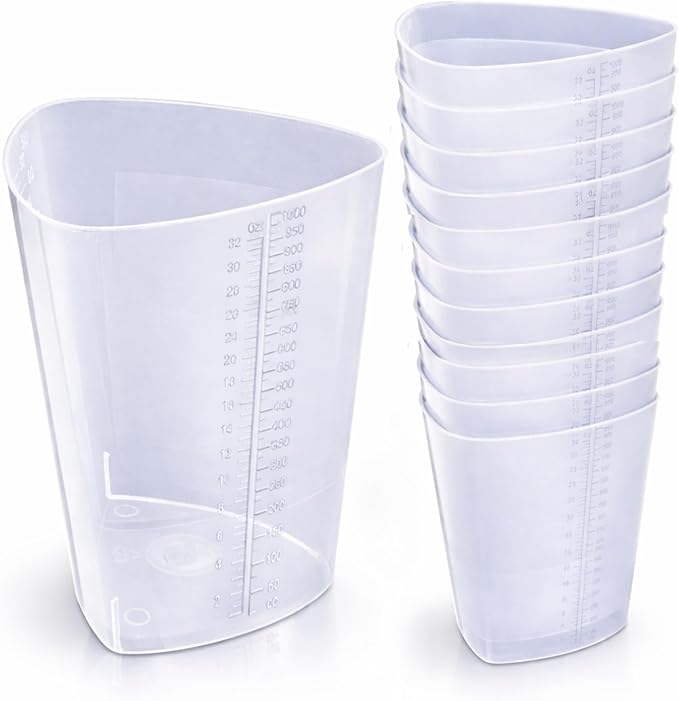 Vakly Graduated Intake Output Container 32 oz – Plastic Triangular Measuring by Vakly