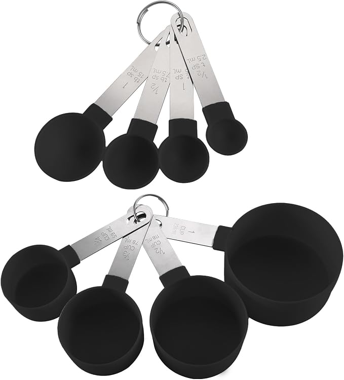 Plastic Measuring Cup & Spoon Set – 8-Piece - Image 8