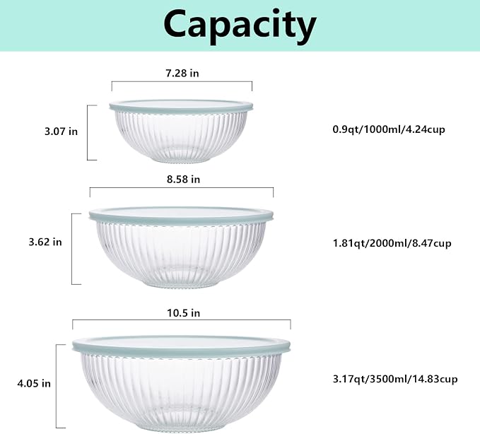 WhiteRhino Glass Mixing Bowls - Image 2