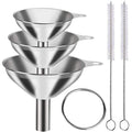 3-Piece Stainless Steel Kitchen Funnel Set by Unknown