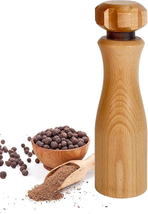 Wooden Salt And Pepper Grinder Set –【Gear-Shape Knob & Effortless Grinding】8 by Unknown