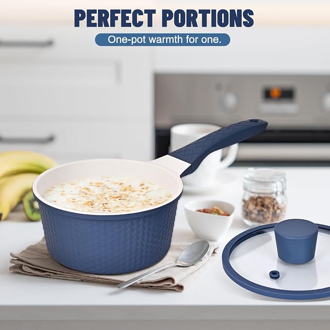 1.5QT Nonstick Saucepan with Lid - Image 4