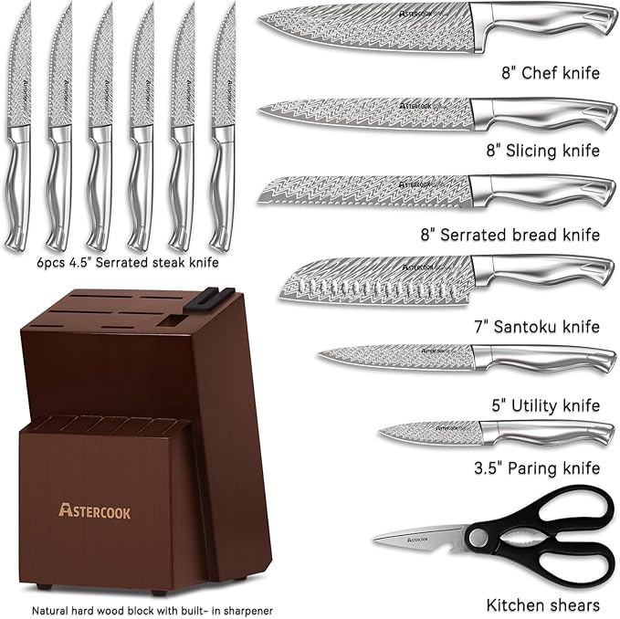 Astercook Knife Set, 15-Piece Kitchen Knife Set - Image 2