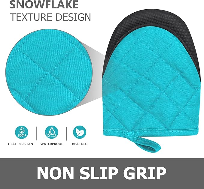 1 Pair Short Oven Mitts - Image 5