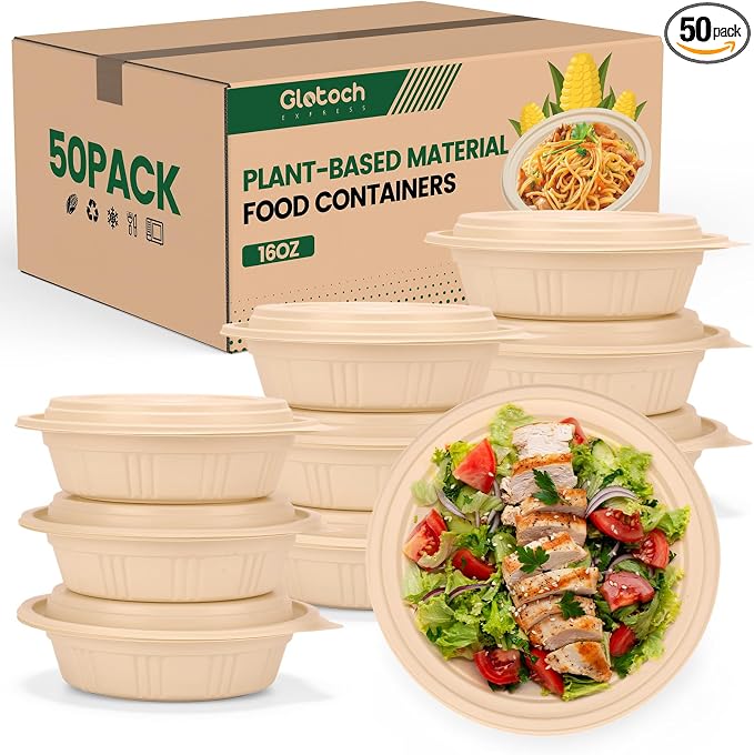 100 Piece Meal Prep Bowl Containers by GlotochExpress