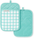 KitchenAid Gingham Pot Holder 2-Pack Set, Aqua Sky by KitchenAid