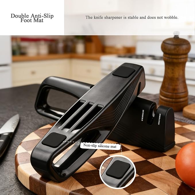 Kitchen Knife Sharpener, 5 Adjustable Sharpening Angles - Image 6
