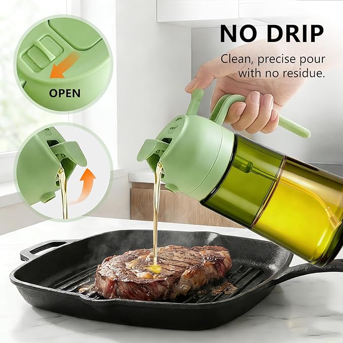 2-Pack Olive Oil Sprayer & Dispenser Bottle - Image 3