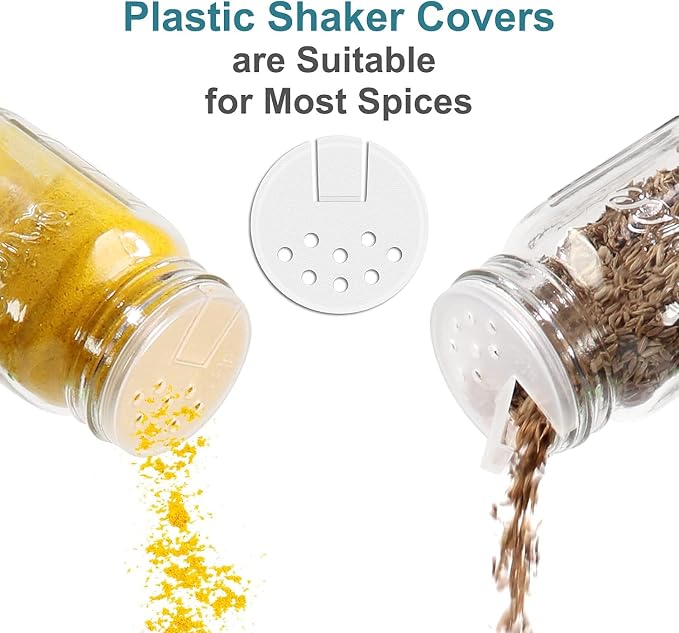 CycleMore 30 Pack 4oz Glass Mason Spice Jars, Round Spice Containers - Image 6