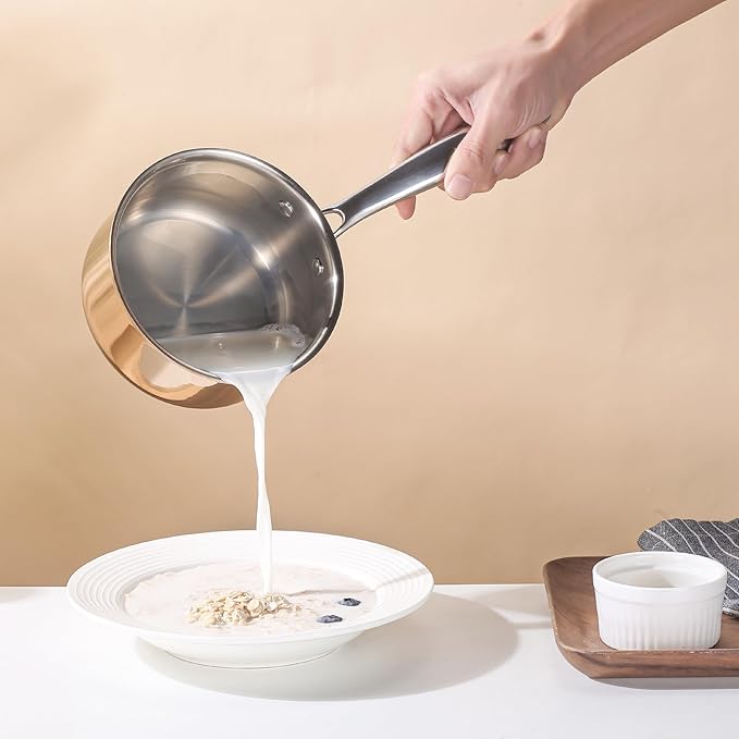 1-Quart Saucepan with Lid, Tri-Ply Stainless Steel Pot with Stay-Cool Handle & - Image 5