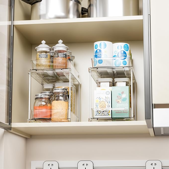 Yieach 2 Pack 10.6″ High Pull Out Medicine Cabinet Organizer - Image 8