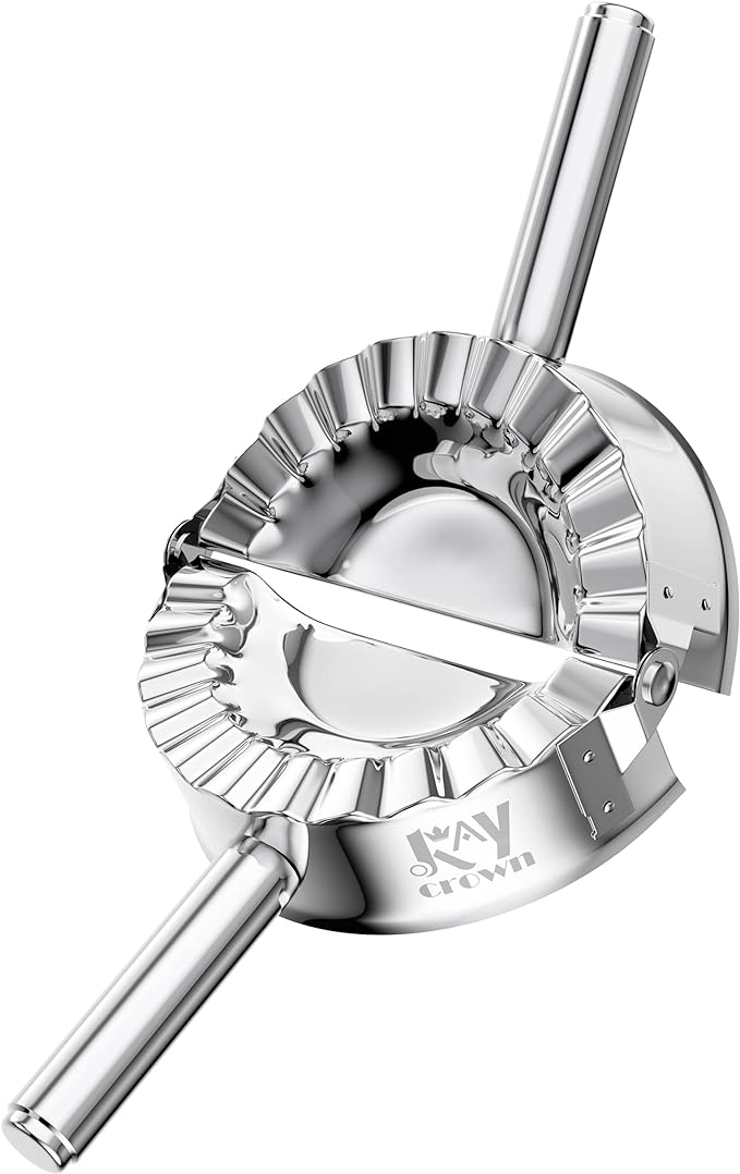 KAYCROWN 3.25 Inch Empanada Press, Stainless Steel Dumpling Maker Dough Cutter by KAYCROWN