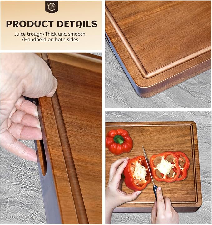 Large Acacia Wood Cutting Board - Image 5
