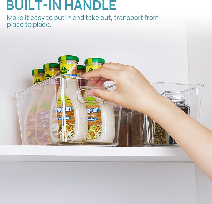 Vtopmart Clear Plastic Storage Bins, Countertops, Freezer Organization and - Image 5
