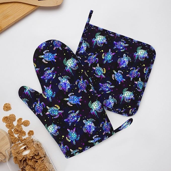 Sea Turtle Oven Mitts and Pot Holders Set - Image 6