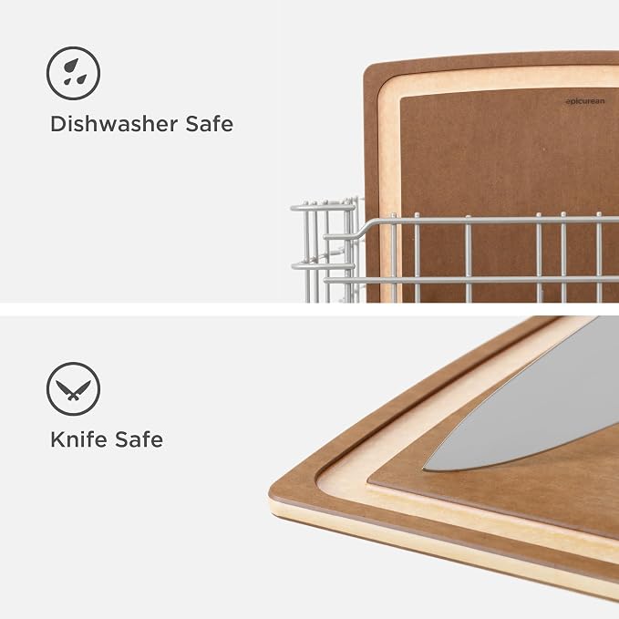 Epicurean Gourmet Series Cutting Board, 17.5-Inch by 13-Inch, Nutmeg/Natural - Image 3