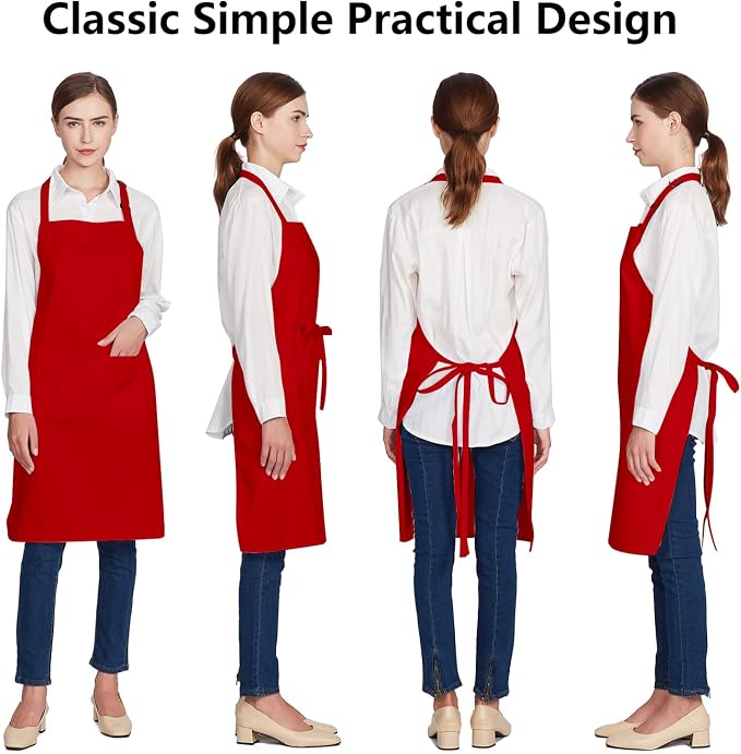 Jubatus 12 Pack 100% Cotton Aprons Bulk - Image 2