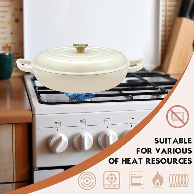 Overmont Enameled Cast Iron Dutch Oven - Image 7