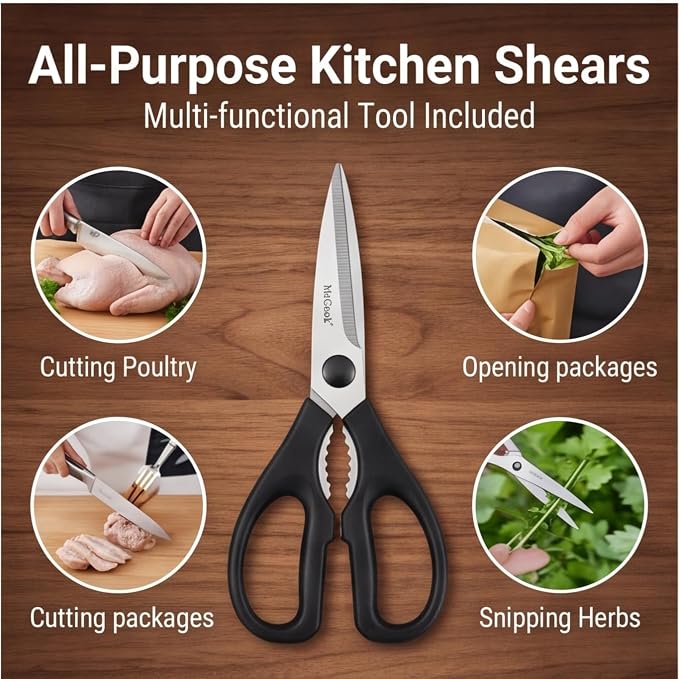 McCook® Knife Sets, German Stainless Steel Kitchen Knife Block Sets - Image 7
