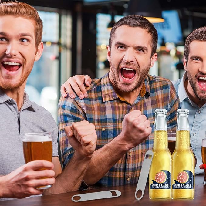KISEER Heavy Duty Stainless Steel Flat Bottle Opener, 6 Pack Beer Bottle Opener - Image 7