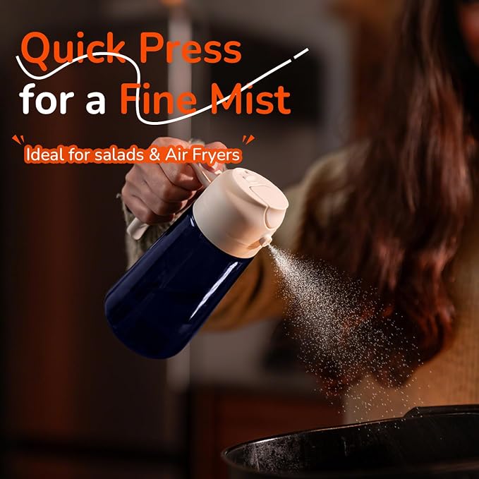 TrendPlain 16oz/470ml Blue Glass Olive Oil Sprayer - Image 3