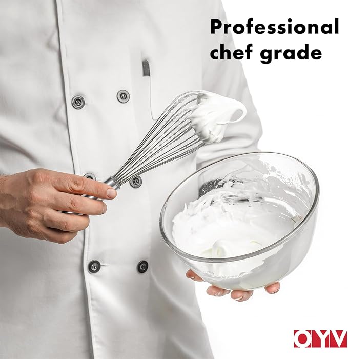 OYV 12" Whisk for Cooking, Ergonomic Handle, Dishwasher Safe 18/10 Stainless - Image 9