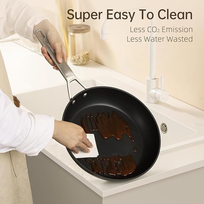 MsMk 7 inch Small Frying Pan, Carbonize also Nonstick Omelette Pan, PFOA Free - Image 7