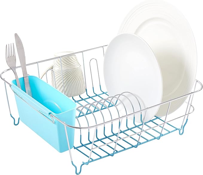 Dish Drying Rack & Cutlery Holder 2 Piece Set by SweetHomeCollection