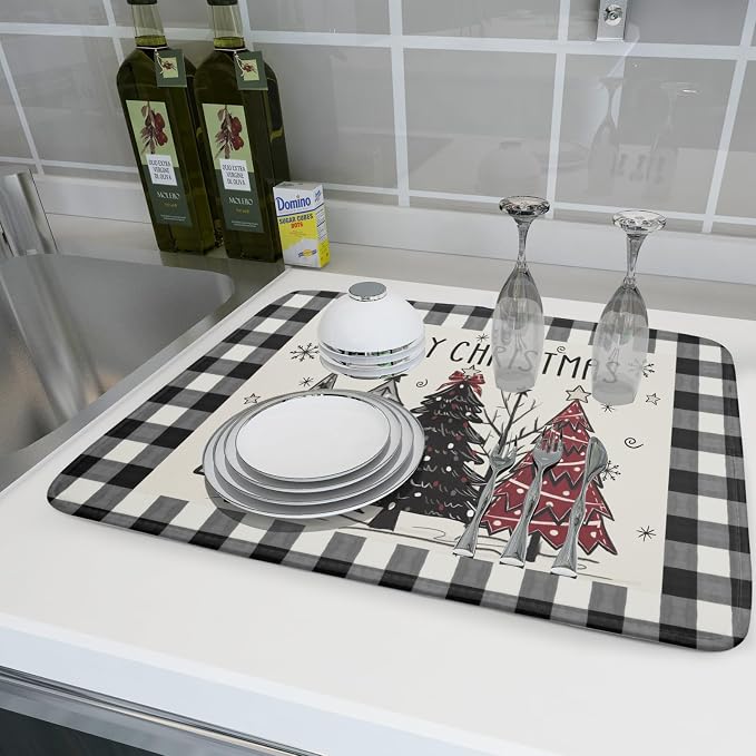 Merry Christmas Tree Dish Drying Mat - Image 6