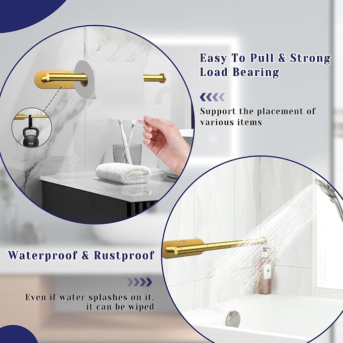 Paper Towel Holder, Self Adhesive or Drilling Paper Towel Holder Under Cabinet - Image 4