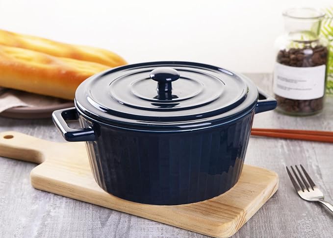WHJY Blue Colorful Ceramic Casserole Dish - Image 4